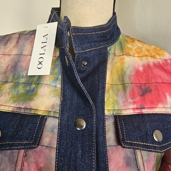 Oolala  Multicolor Tie-Dye Jean Jacket - Picture 2 of 16